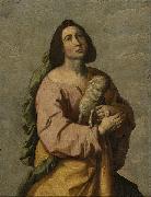 Francisco de Zurbaran Saint Agnes oil on canvas